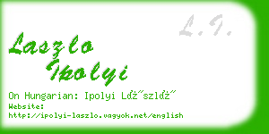 laszlo ipolyi business card